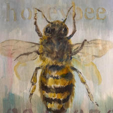 Save the bees oil on panel 9x12