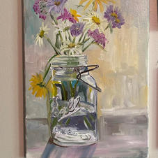 14x18 mason jar floral SOLD