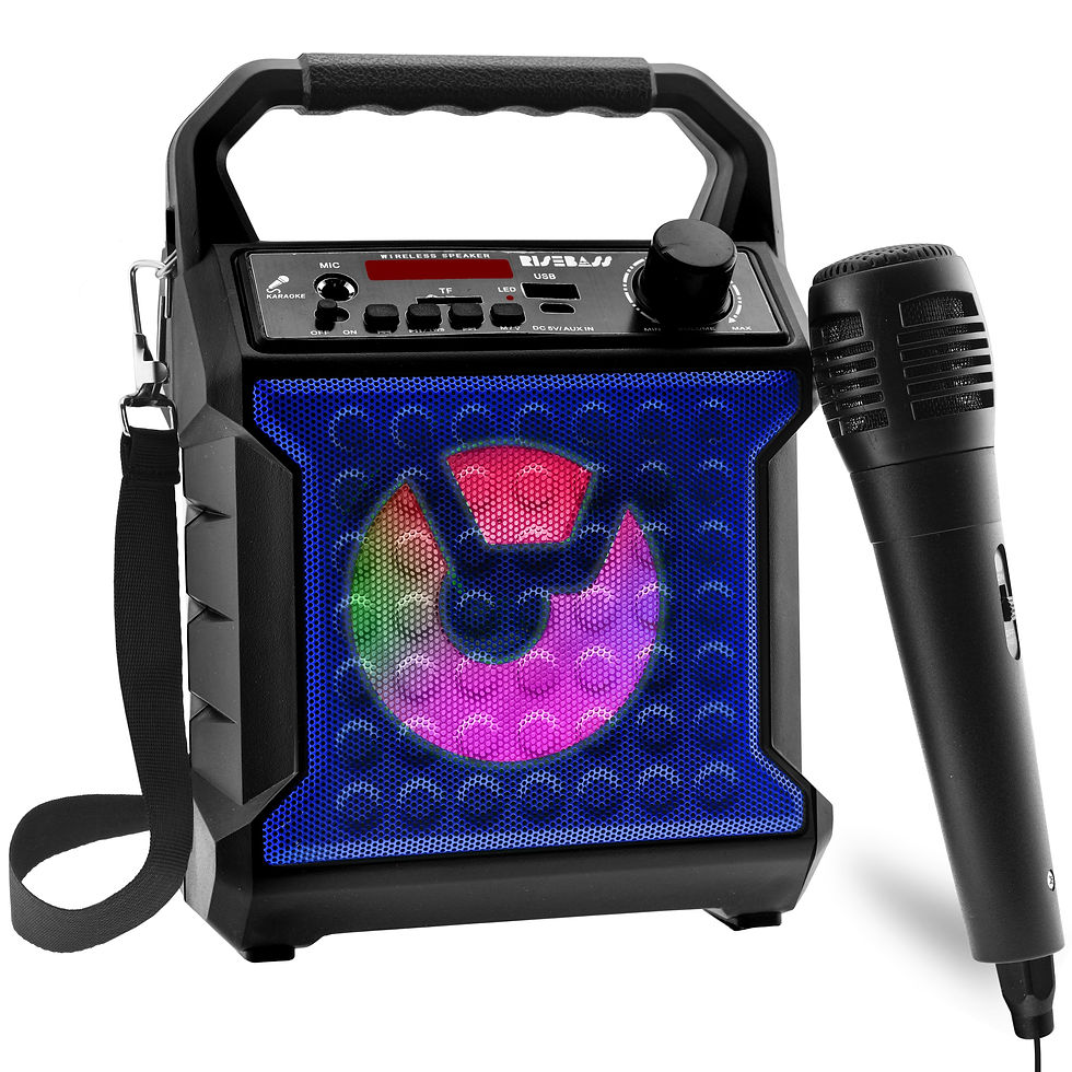 Thumbnail: Risebass Portable Karaoke Machine with Microphone - Home Karaoke System with Par