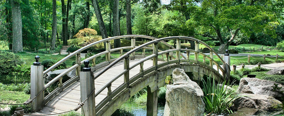 Wooden Garden Bridge