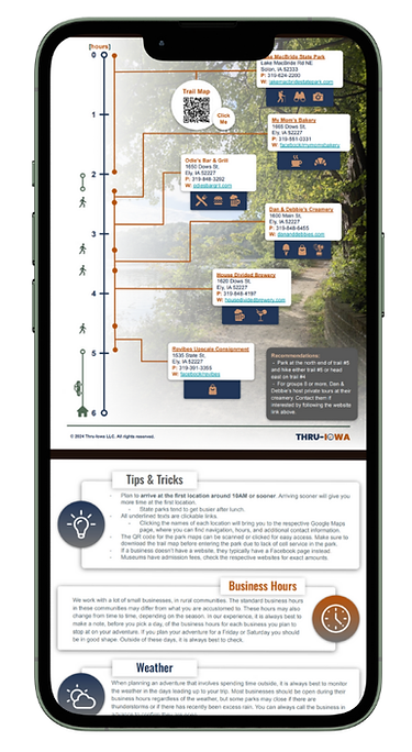 Website trip example on phone