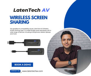 Discover Seamless Connectivity: Introducing the LatenTech AV Wireless Screen Sharing Type-C to HDMI Dongle! 📱💻