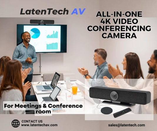 Elevate Your Meetings with LatenTech AV All-in-One 4K AI Video Bar