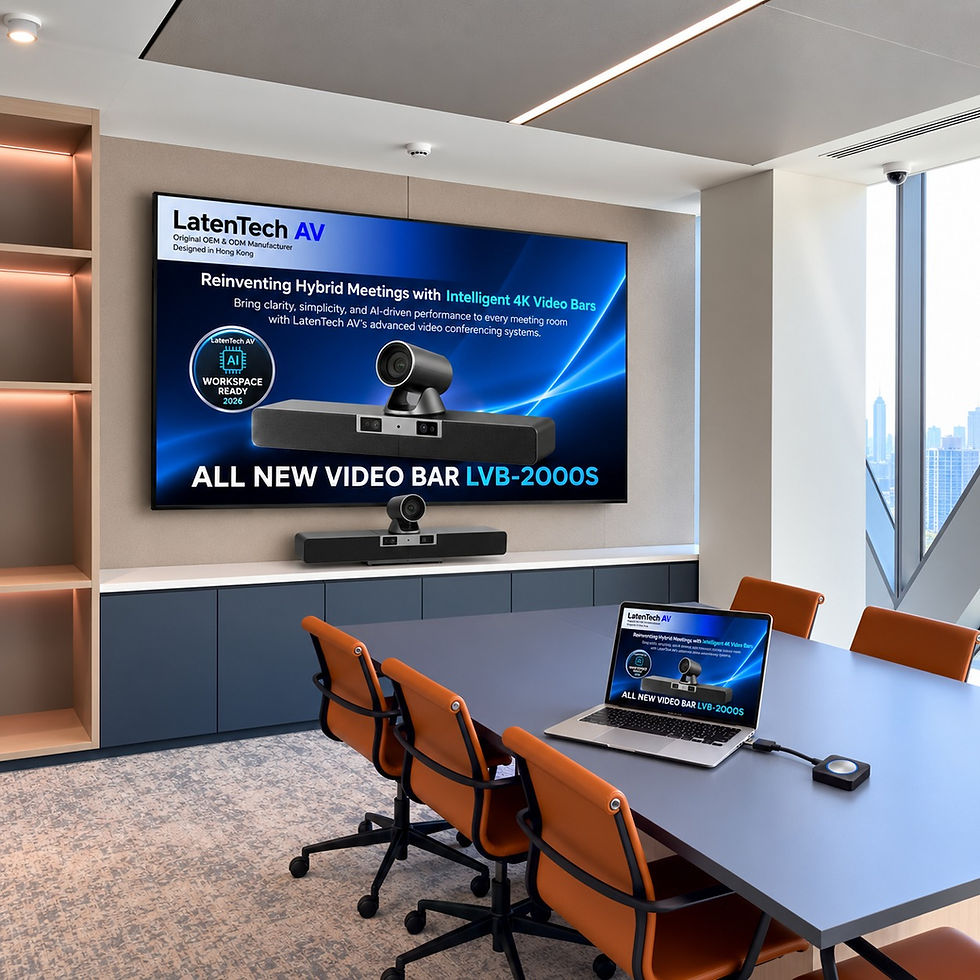 LatenTech AV LVB-2000S: Dual-Lens 4K Video Bar for Smarter Hybrid Meetings