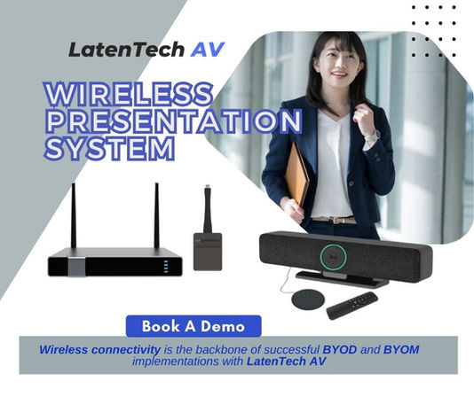 Discover the Next Era of Collaboration with LatenTech AV Wireless Presentation System!