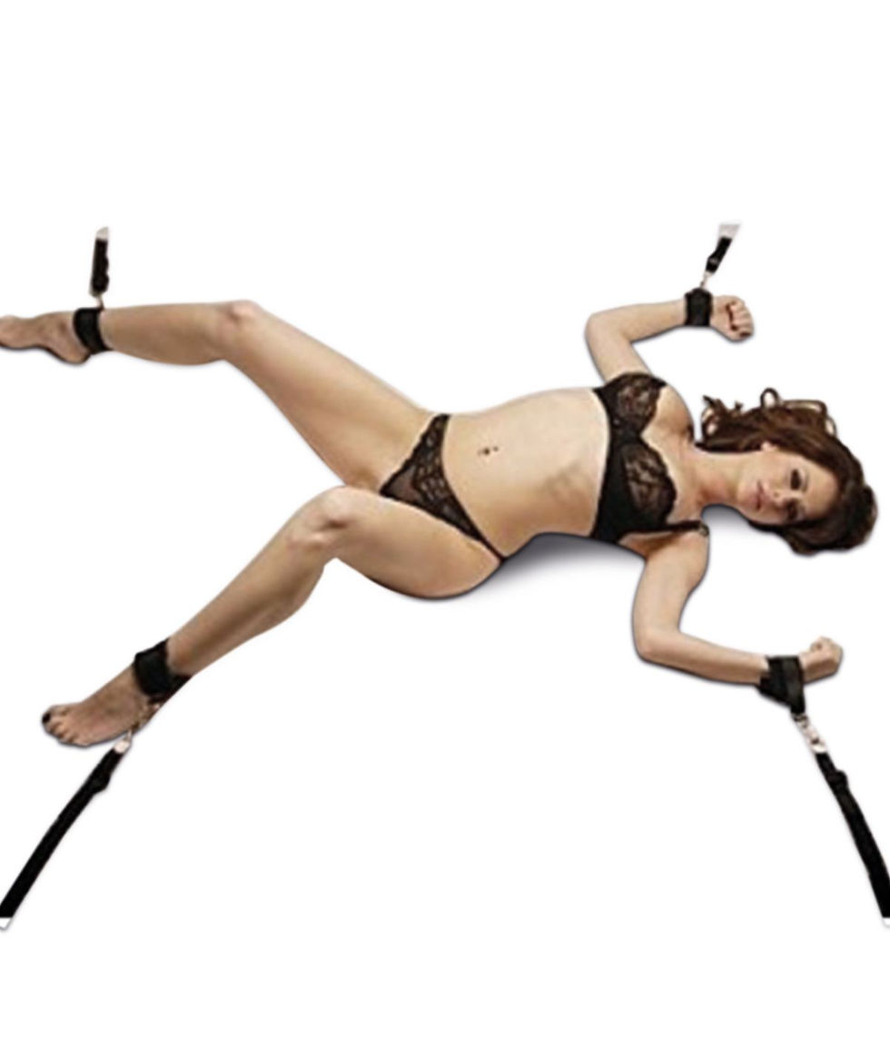 Thumbnail: Fetish Dreams Bed Bondage Black