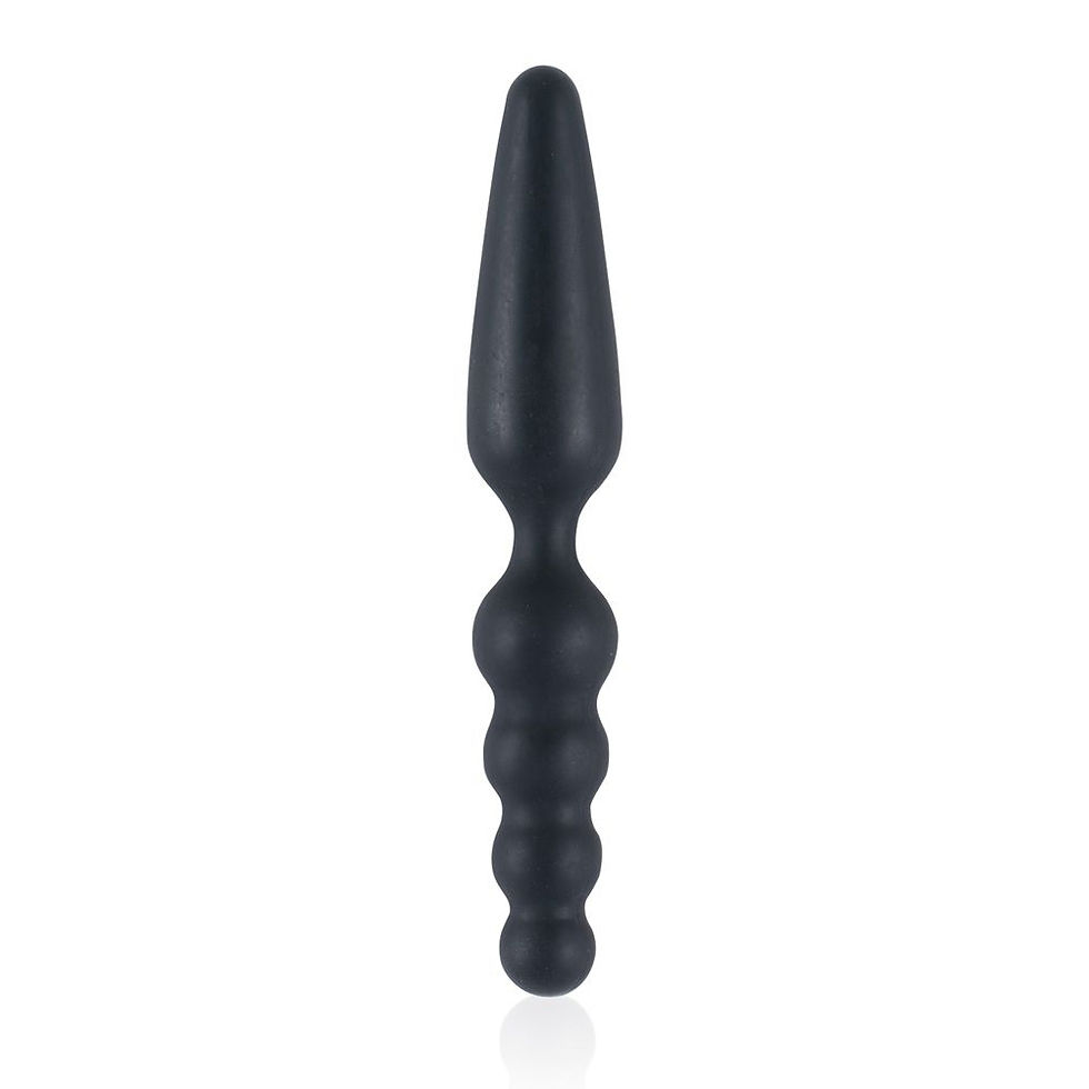 Thumbnail: Nanma Dark Stallions Silicone Dual Butt Plug Black 7in