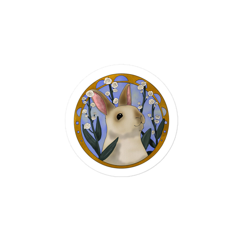 Art Nouveau Bunny Sticker