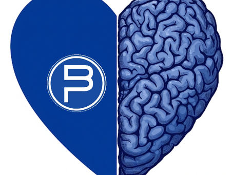 blue heart with BP logo