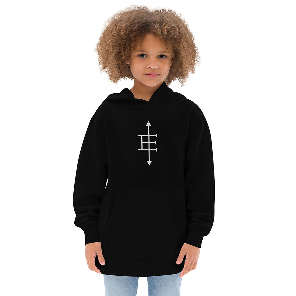 Kids Unisex Black Hoodie
