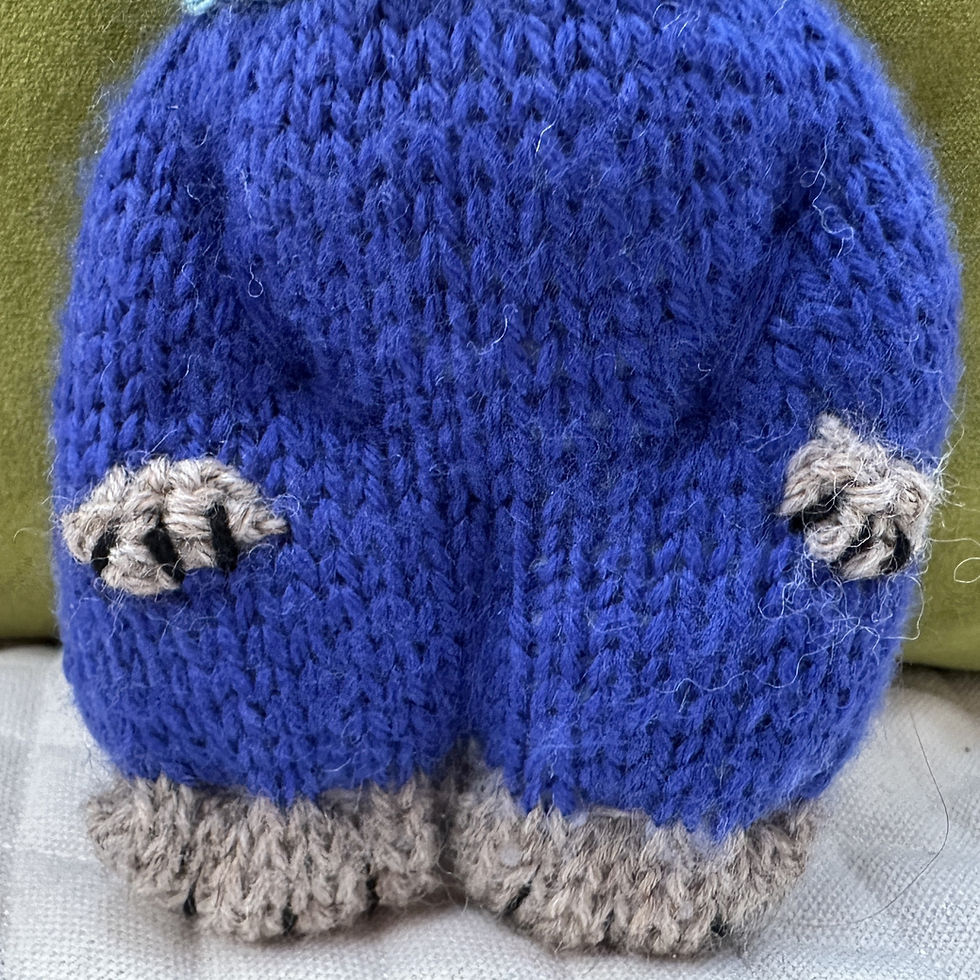 Thumbnail: Pug Woolie ~ Knitted Art Doll - Blueberry Pie