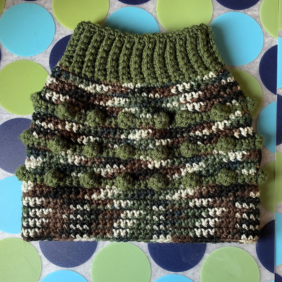 Size M - Dog Sweater Vest - Green Camouflage