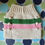 Thumbnail: Size M - Dog Sweater Vest - Rugby Stripe - Green & Pink
