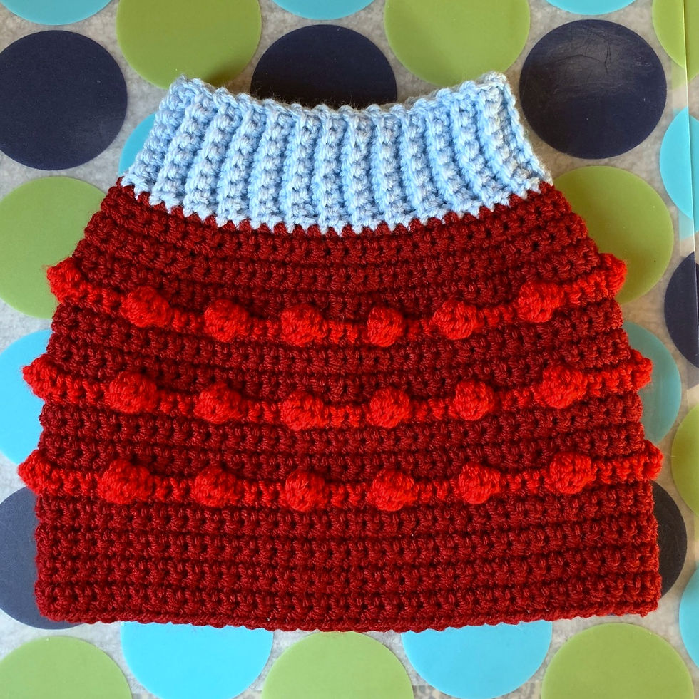 Size M - Dog Sweater Vest - Fire & Ice