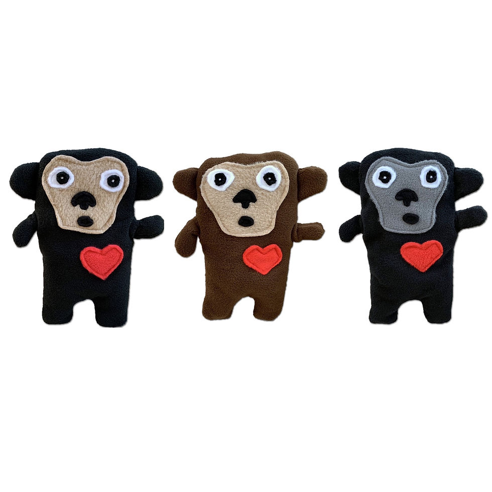 Thumbnail: Shrimp ~ The Chimp Bummlie ~ Stuffing Free Dog Toy