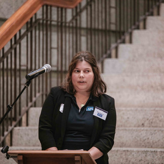 Marie McAninch from SPCA speaking at animal welfare and trade report launch event