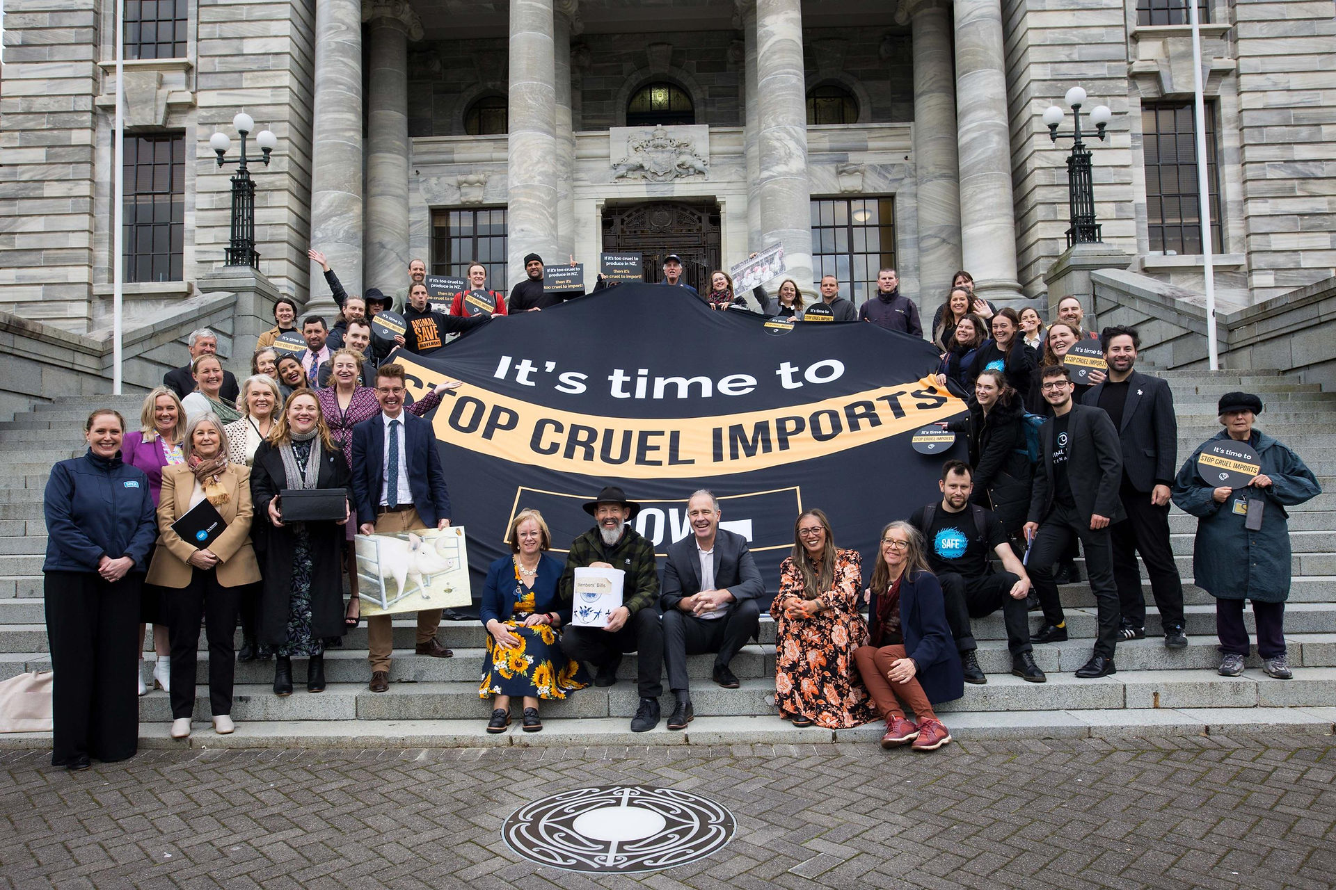 Stop Cruel Imports petition handover at NZ Parliament