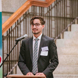 Rainer Kravets from Animal Policy International speaking at animal welfare and trade report launch event