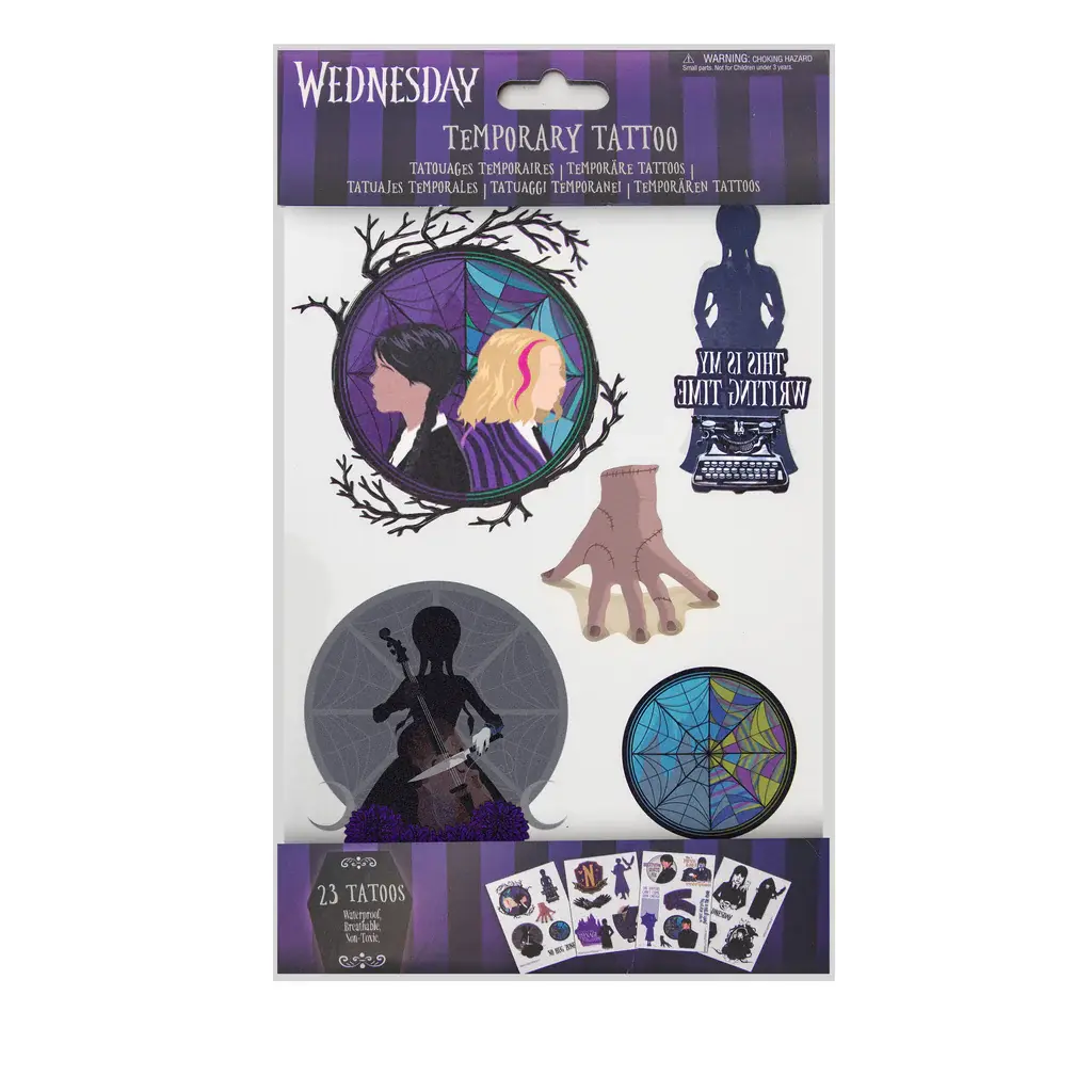 Wednesday Temporary Tattoos - Set of 23