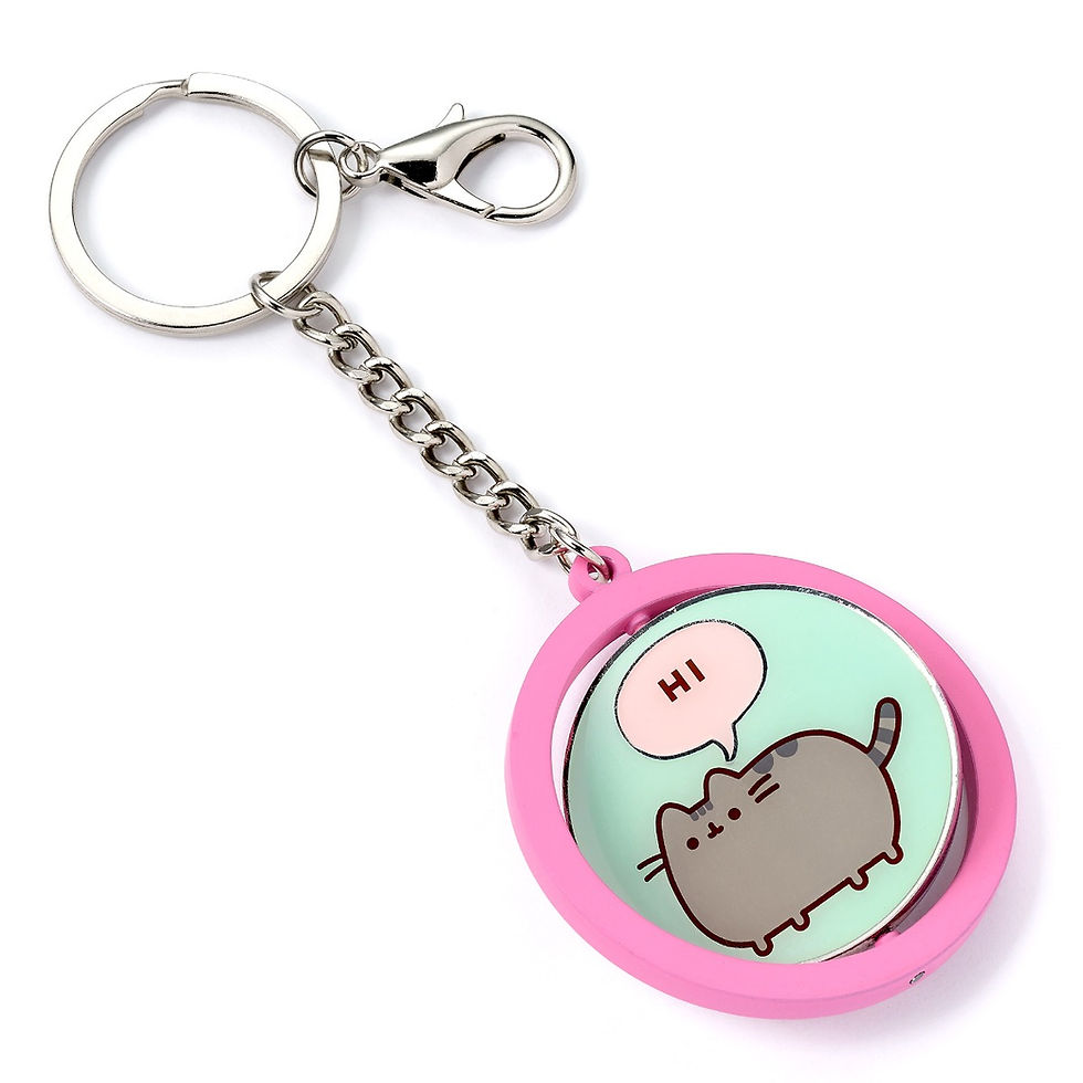 Thumbnail: Pusheen the Cat "Hi , Bye" Spinning Keyring