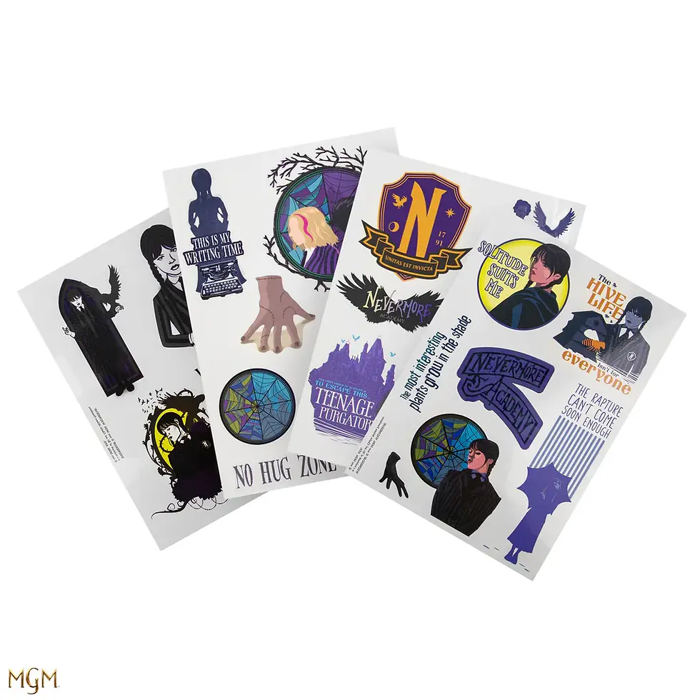 Thumbnail: Wednesday Temporary Tattoos - Set of 23