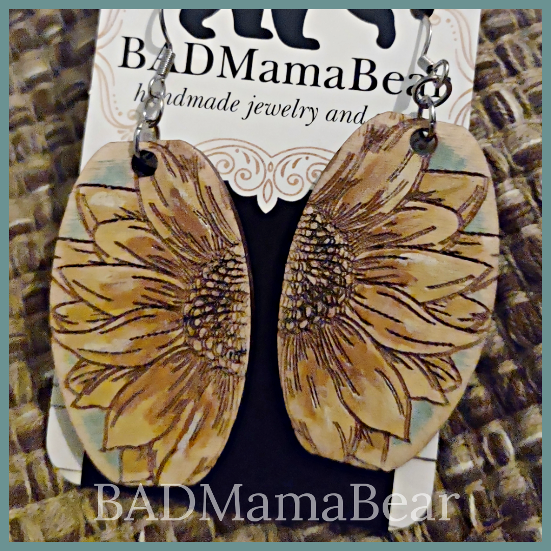 Sunny Days Sunflower Dangle Earrings 