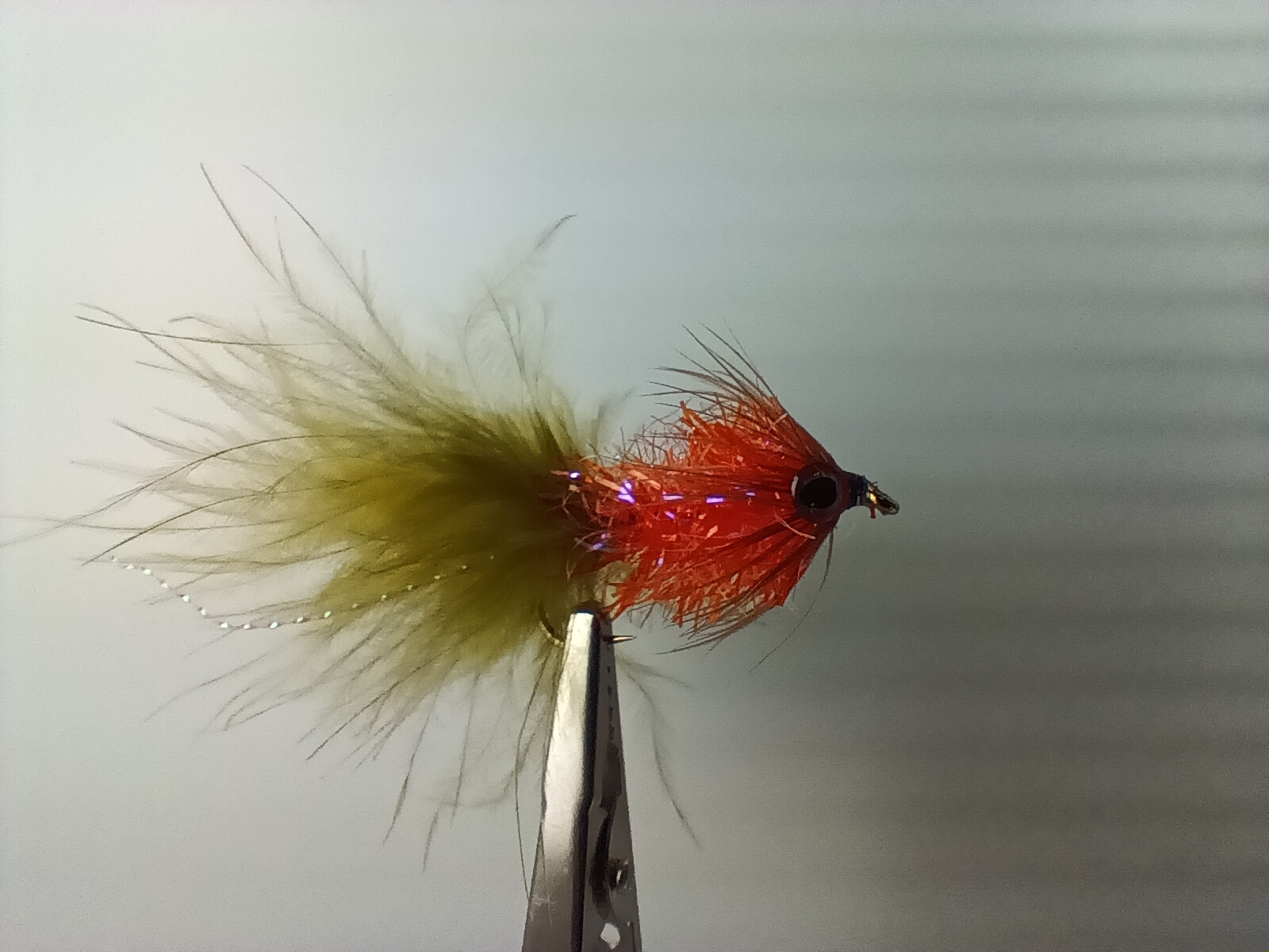 Marabou chenille Olive-Orange
