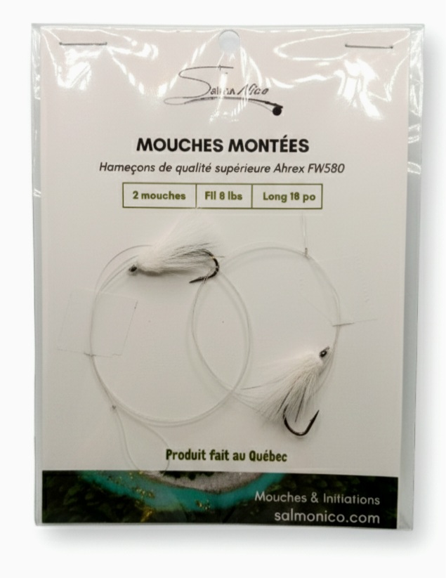 Mouches montées (x2) sur monofilament