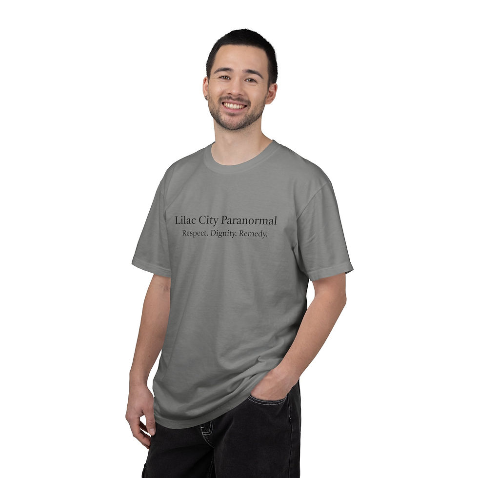 Thumbnail:  Respect. Dignity. Remedy. Tee | Lilac City Paranormal | Black Text