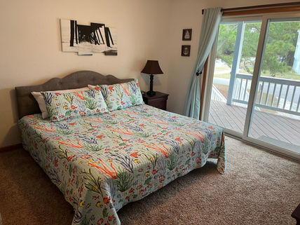 King bedroom with in room vanity with sink