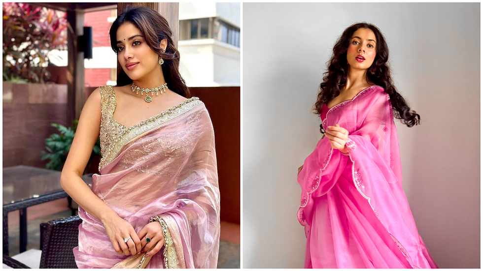 Why Celebs Keep Choosing an Organza Saree