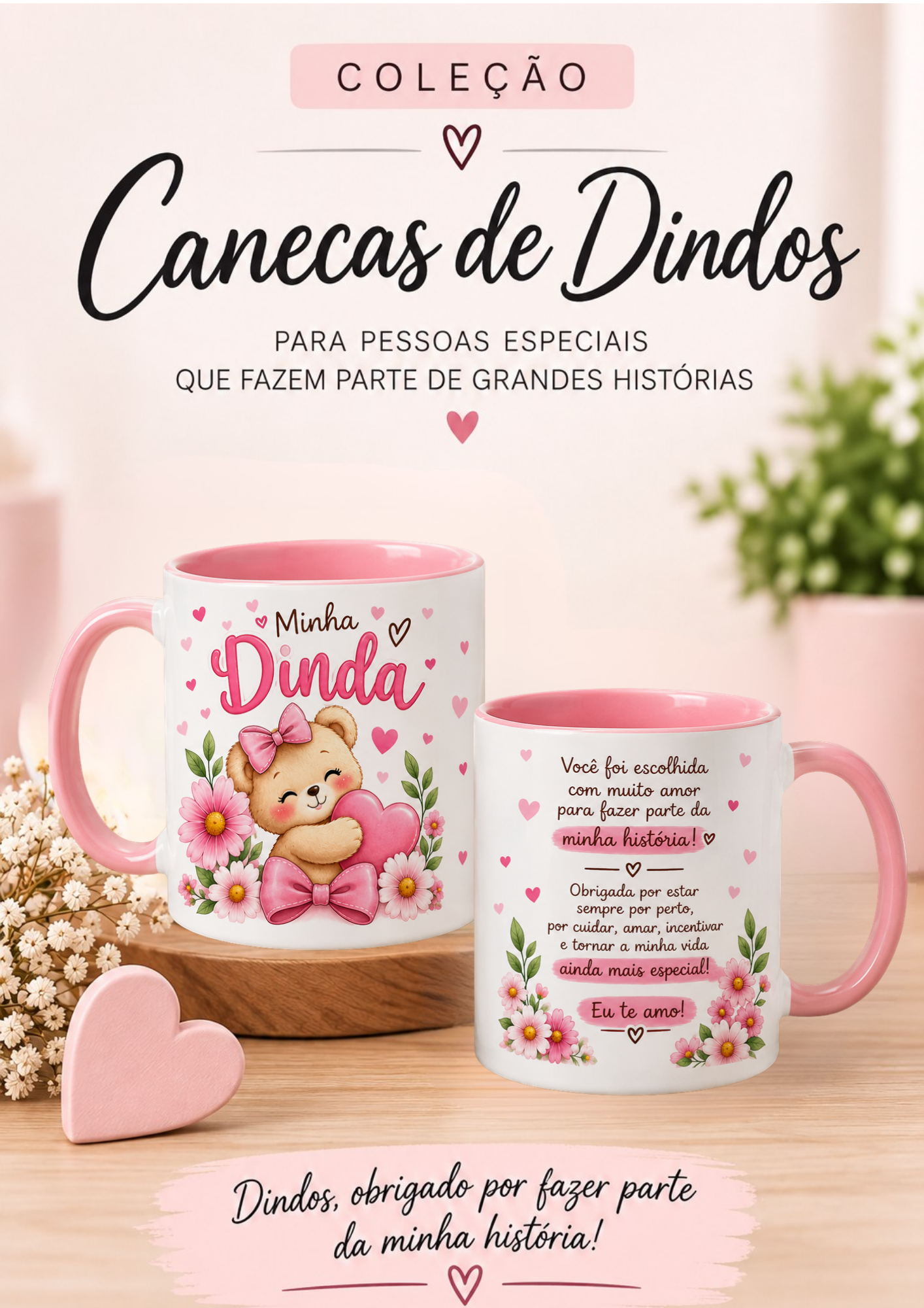 💕☕ Coleção Canecas de Dindos
