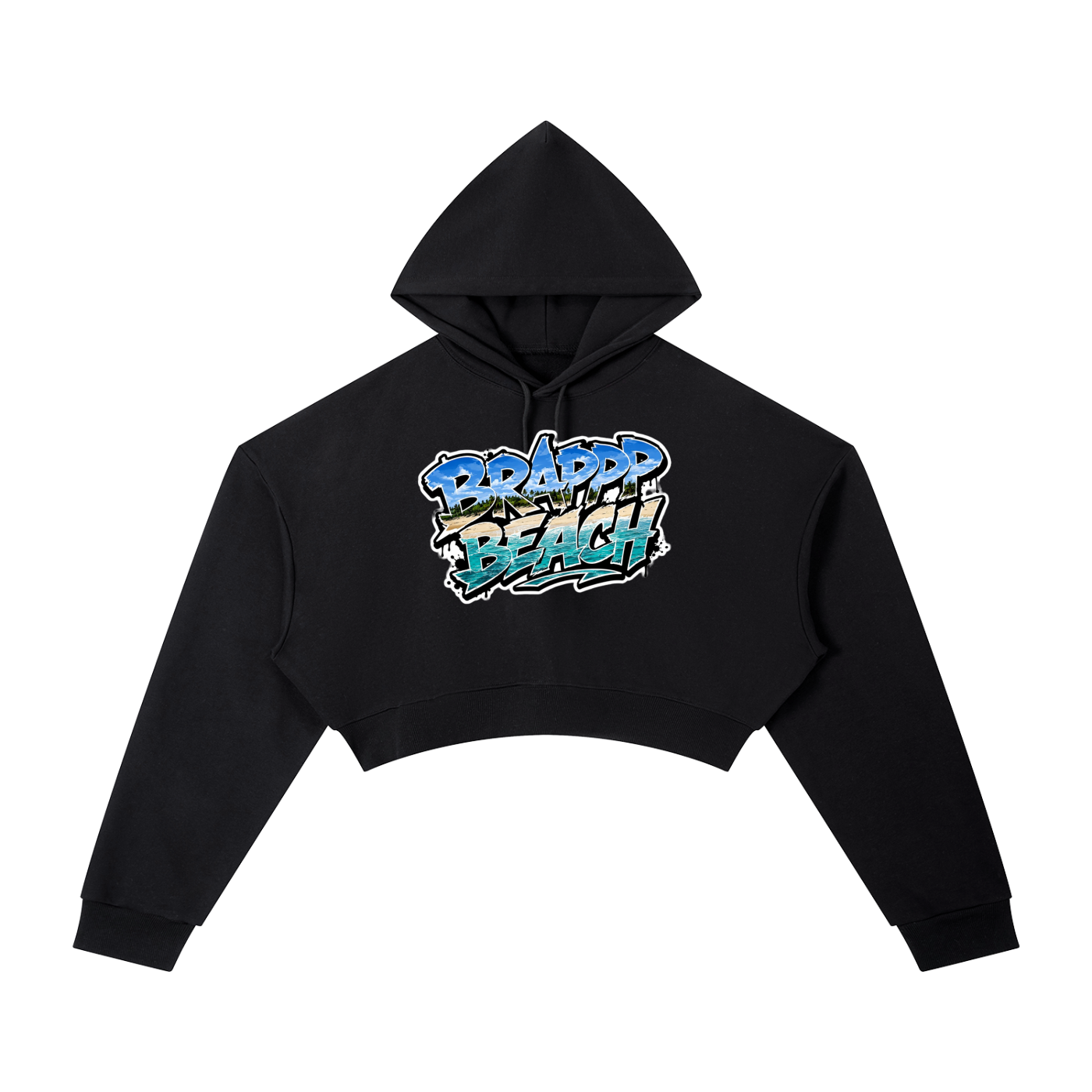 BRAPPP BEACH Cropped Hoodie