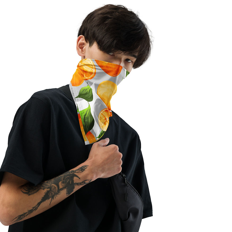 Orange All-over print bandana