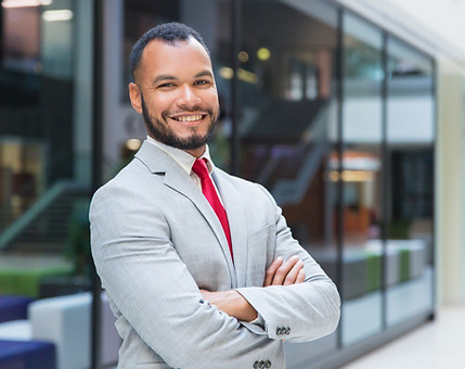 man in suit smiling