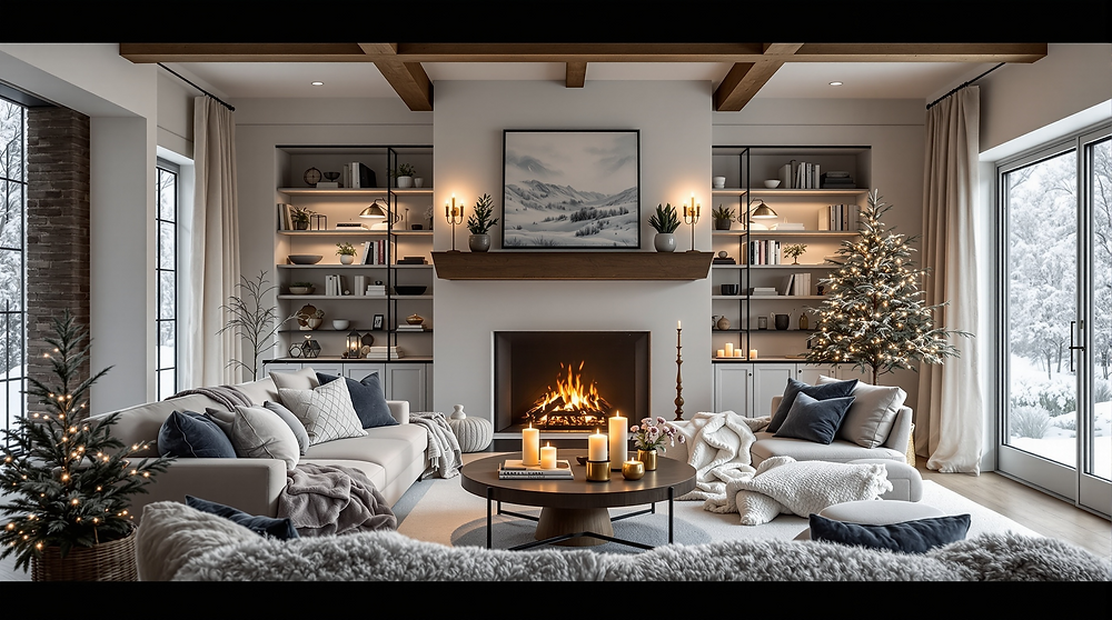 Magical Winter Wonderland Home: Cozy & Elegant Interior Design Ideas!