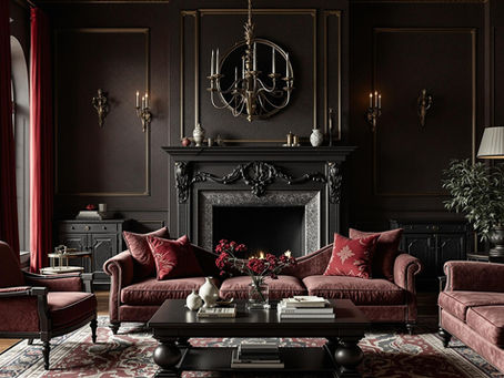 Gothic Southern Charm: A Dark & Elegant Black Traditional Interior Design Guide