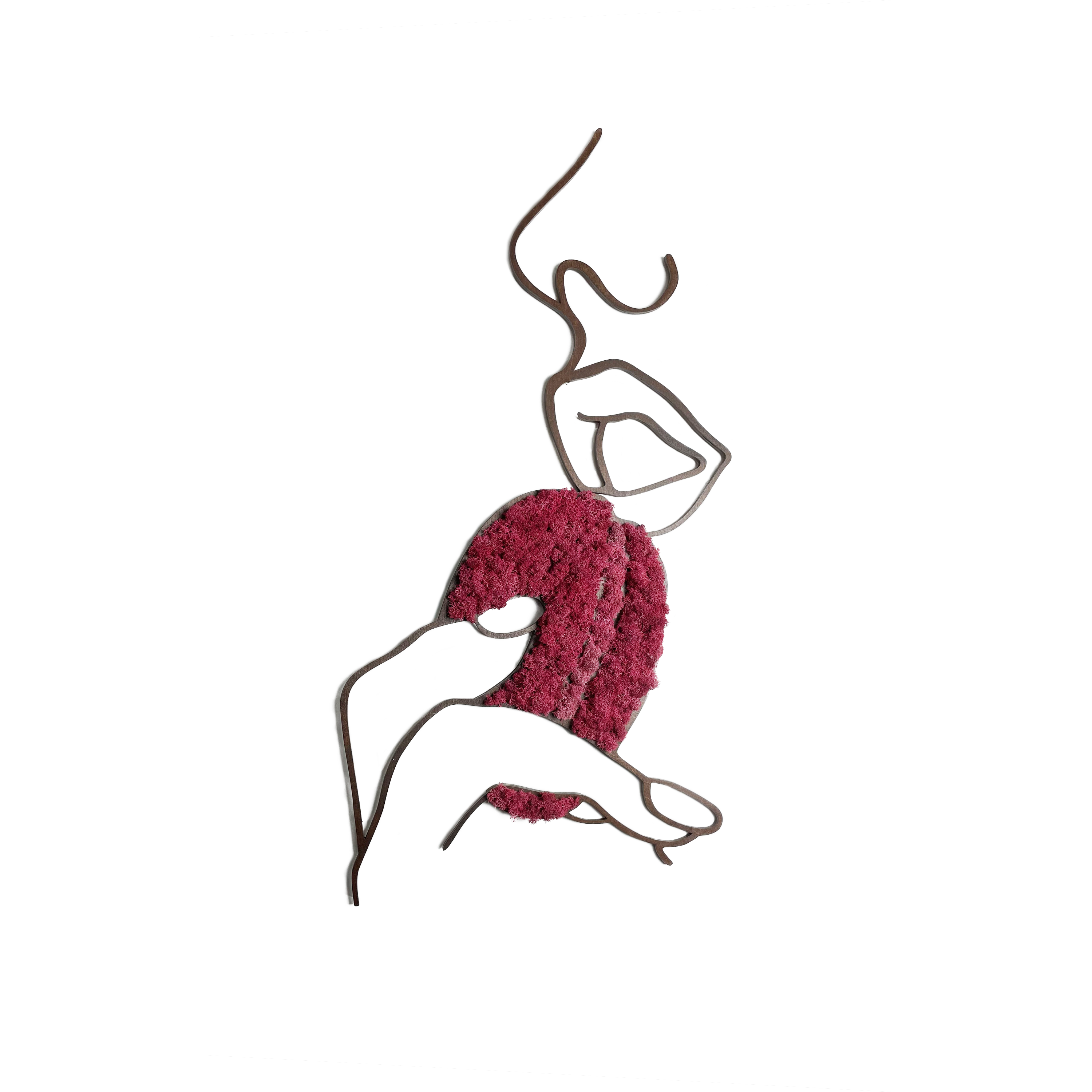 Картина зі стабілізованим мохом "Дівчина з макаруном"