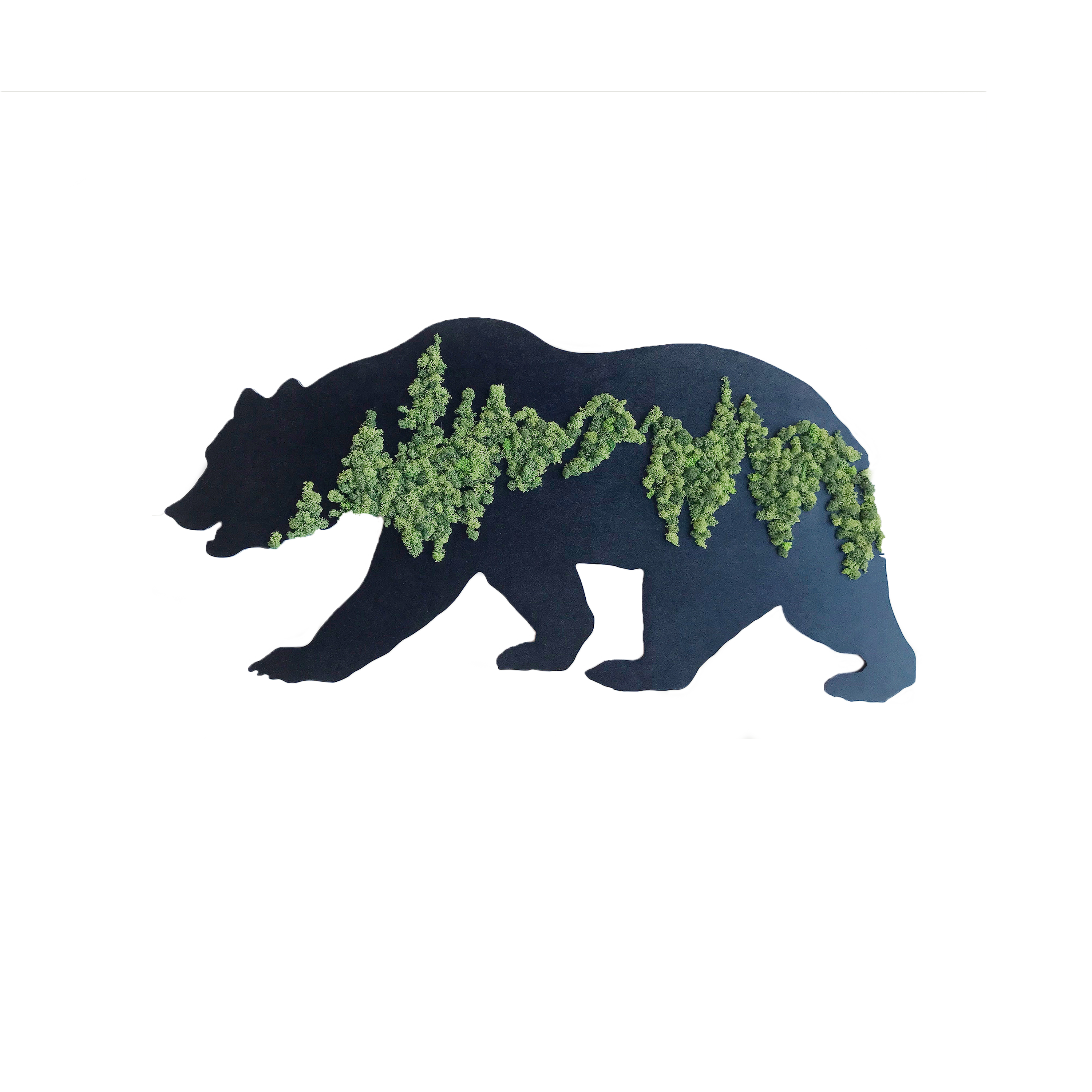 Картина зі стабілізованим мохом "Ведмідь"