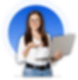 wome with labtop in hand