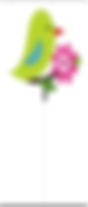 TZ-1860 Bird w/ Flower Stake