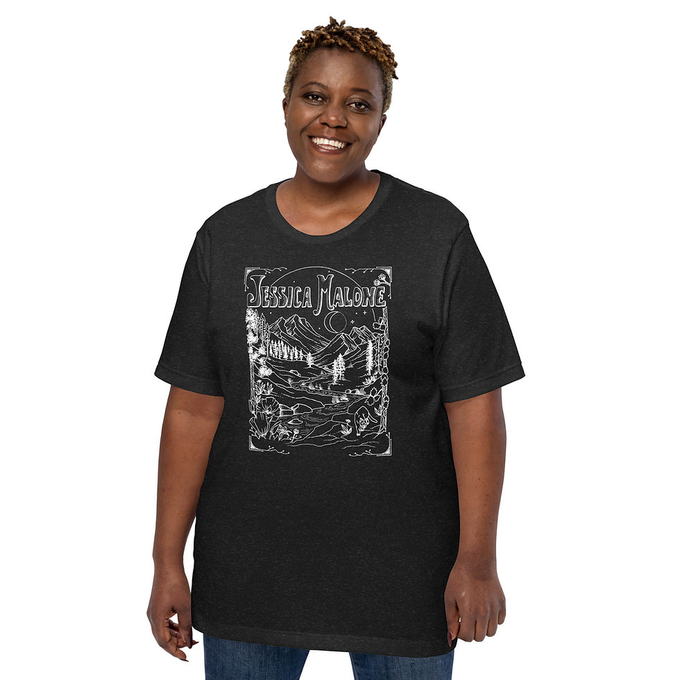 Thumbnail: River Through The Mountains Unisex Crew Neck Bella Canvas T-shirt