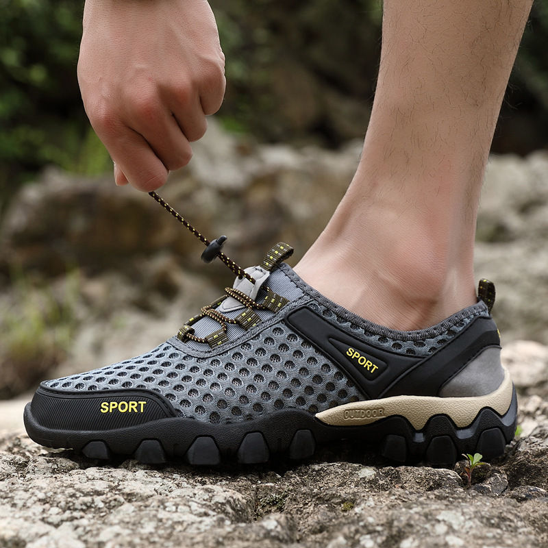 Thumbnail: Men's Summer Lightweight Breathable Mesh Hiking Wading Shoes
