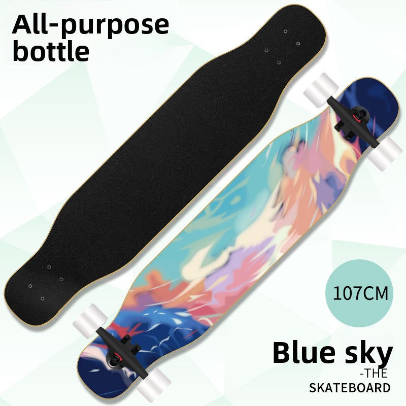 Thumbnail: Four Wheel Double Warped Longboard Skateboard
