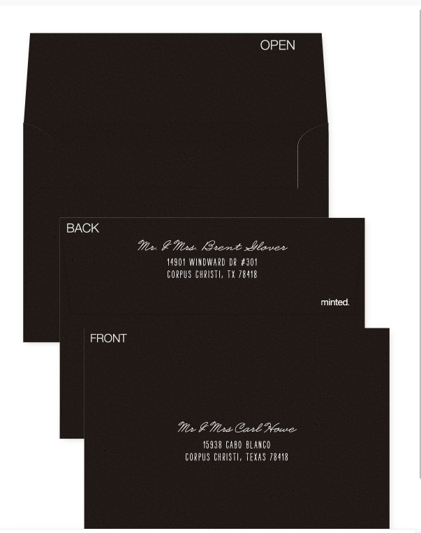 Envelope Design black and white