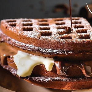 Red Velvet Triple Chocolate Waffle