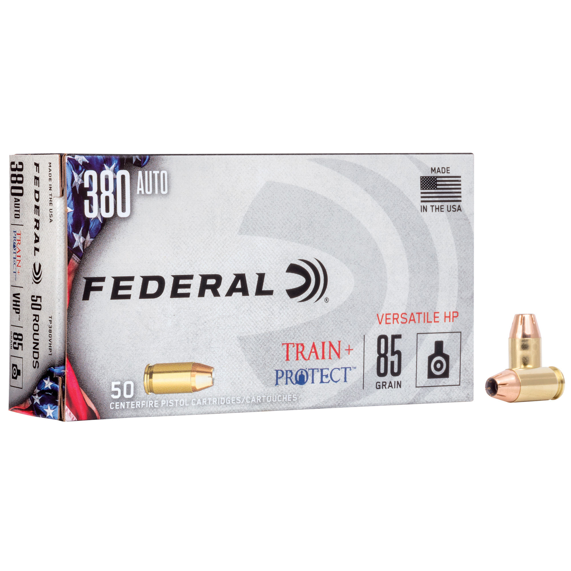 Federal | 500 rds.  | 380 AUTO 85GR VHP TRAIN + PROTECT  |  50RD