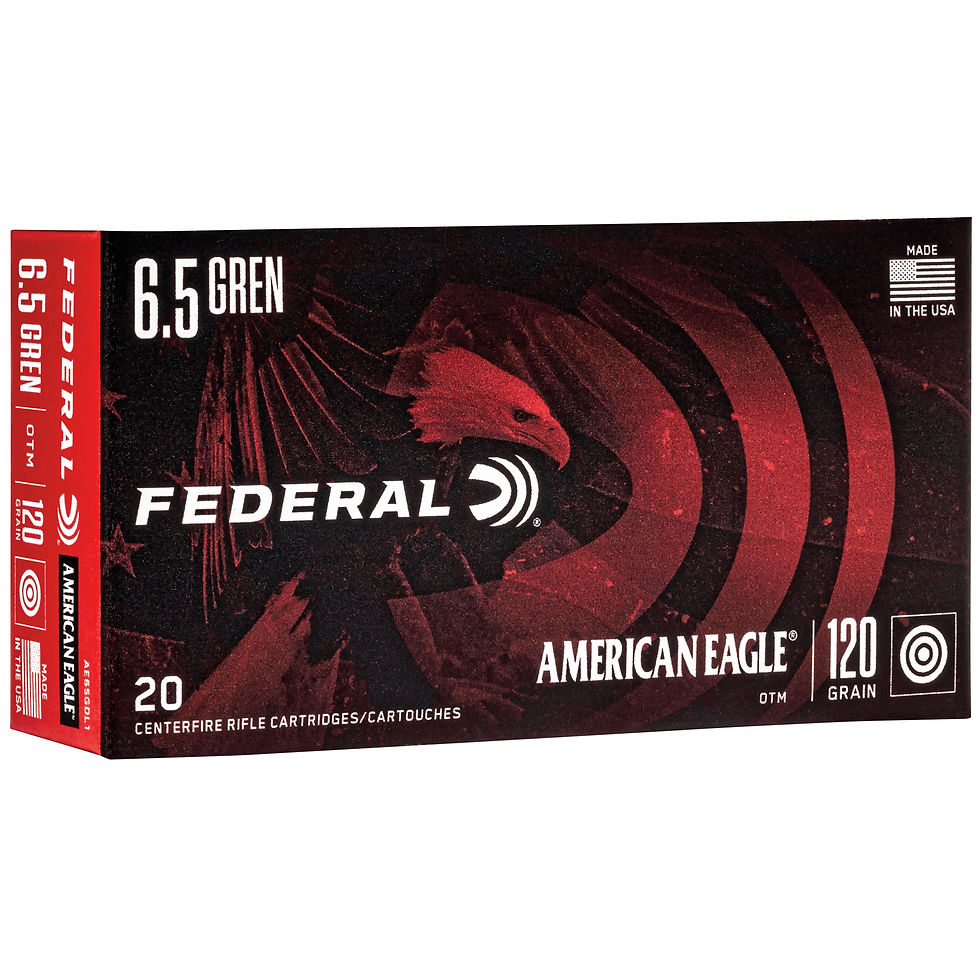 Thumbnail: Federal | 200 rds.  | AMERICAN EAGLE AMO 6.5 GRENDEL 123GR OPEN TIP MATCH 20RD (