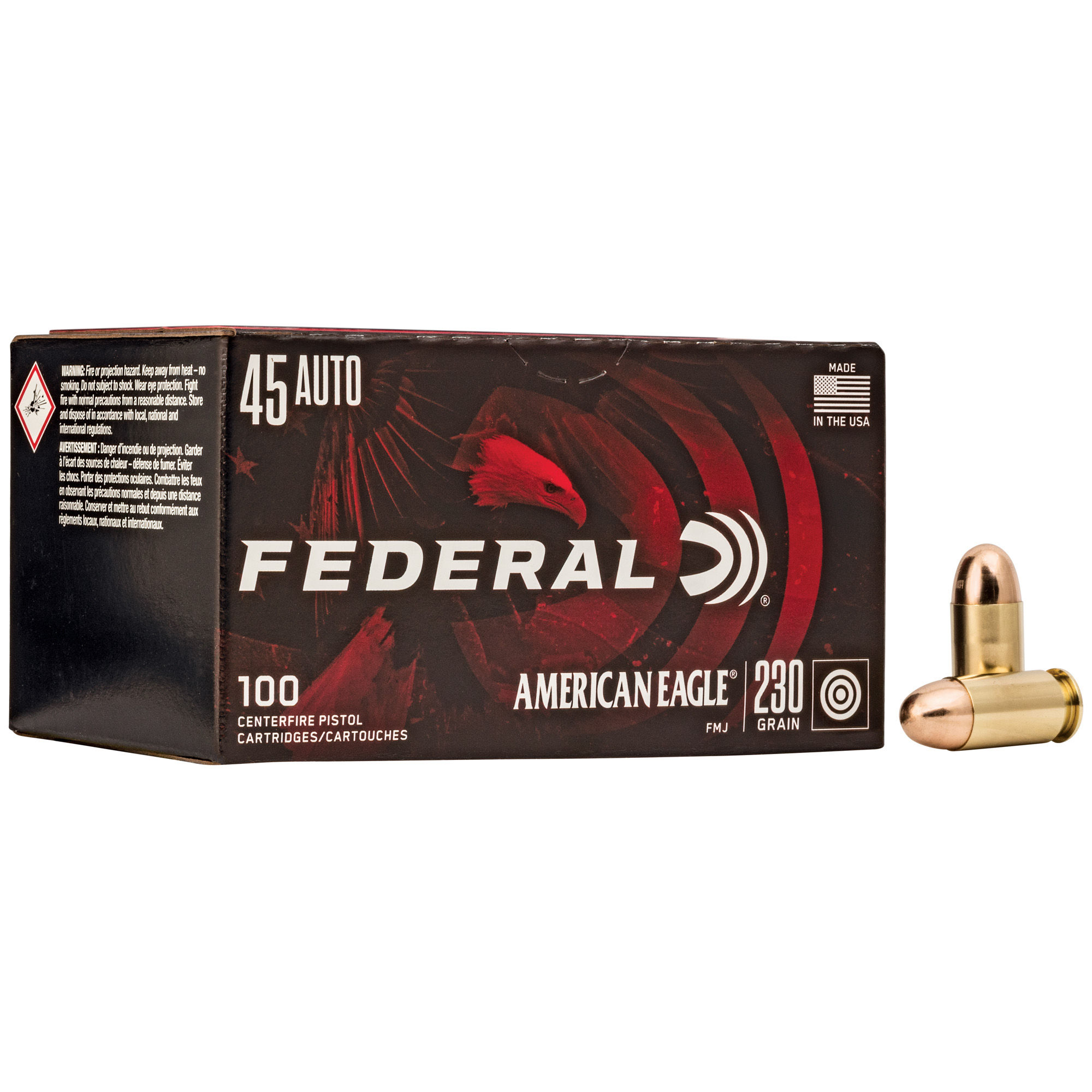 Federal | 1000 rds.  | 45 AUTO 230GR FULL METAL JACKET  |  100RD