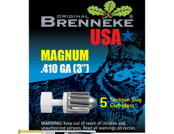 Brenneke | 50 rds.  | Magnum | Slug | 410ga | 3" | 1/4oz | 109gr | 10x5/ct
